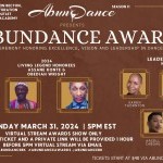 Flyer of the event. Headshots of the honorees
