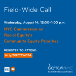 Dance/NYC Field-Wide Call - August 14: CORE Community Equity Priorities