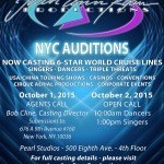New York City - Auditions - Singers, Dancers, Triple Threats