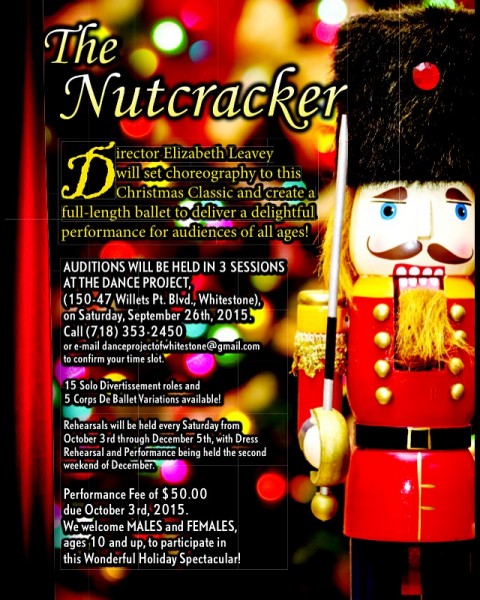 MALE BALLET DANCERS* and females needed for NUTCRACKER 2015!