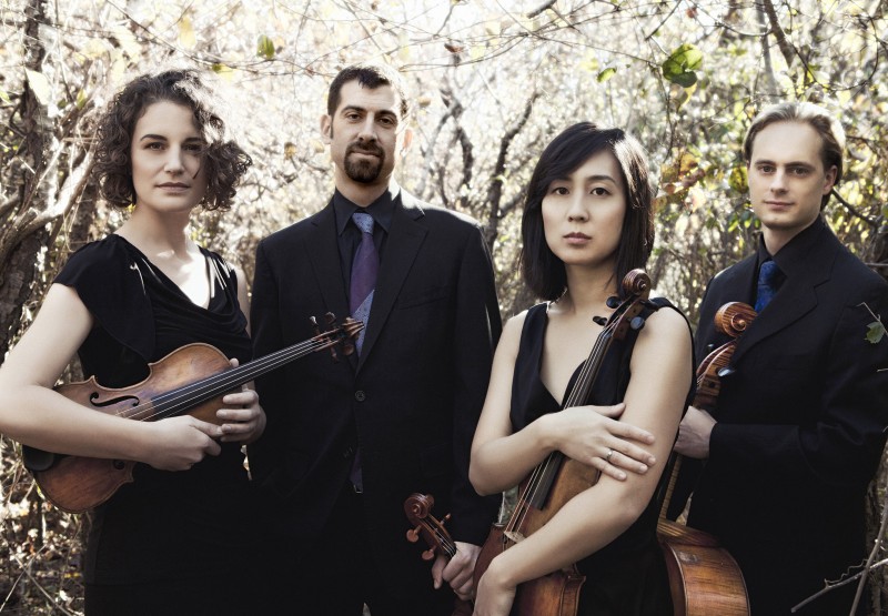 Pictured (L to R): Rebecca Fischer, Jonah Sirota, Gregory Beaver, and Hyeyung Julie Yoon. Members of the Chiara String Quartet