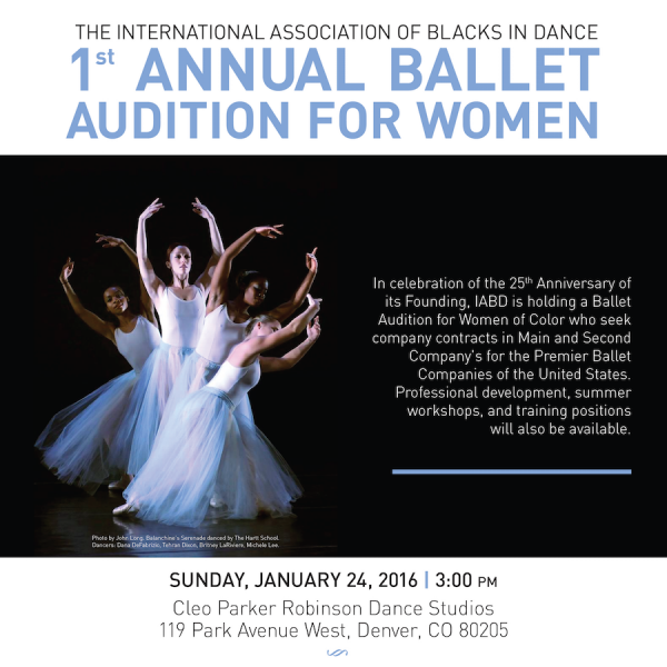 IABD 1st Annual Ballet Auditions For Women Of Color