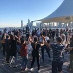 Teaching a Bhangra class at Pier 45