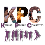 KPC - Keeping People Connected logo featuring purple silhouettes of dancers jumping against a white background