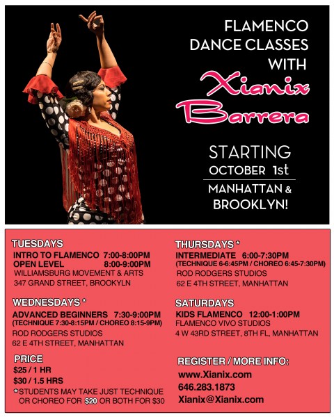 Flamenco Fall Class Schedule