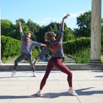 Two dancers in Lavender is all the Rage, a work by Tom Gold.