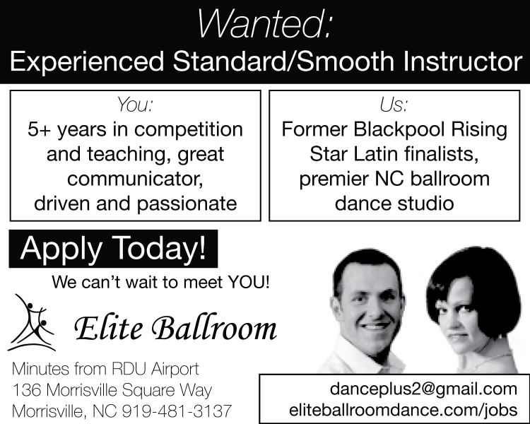 Ballroom Instructors Wanted