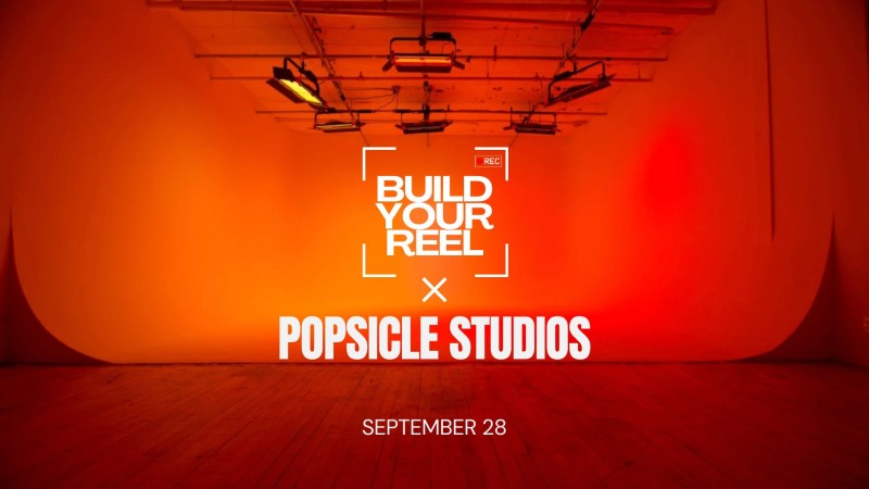 Photo of Popsicle Studios overlapped by the Build Your Reel logo