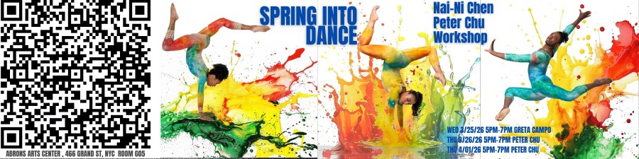 Spring into Dance - dancers jumping into colorful splash
