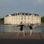 Cardboard Stage dancers performing in Amsterdam. 