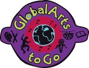 GlobalArts to Go's logo, featuring images of the globe and various artists! 