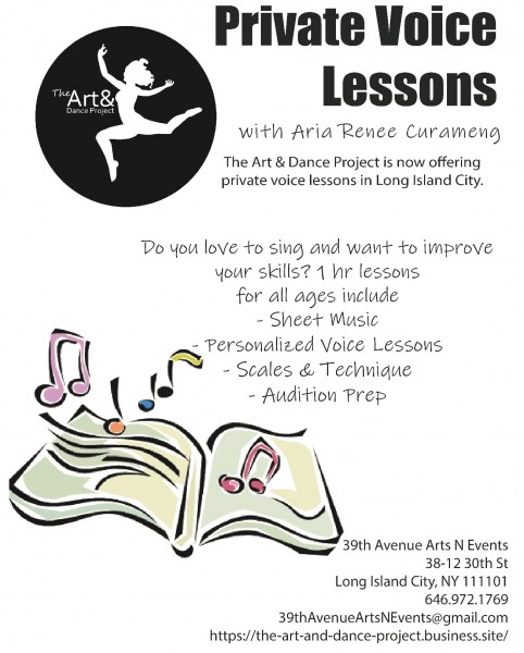 Aria's Voice Lesson Flyer