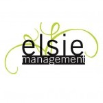 Elsie Management logo with the company's name spelled out and green curved lines in the background