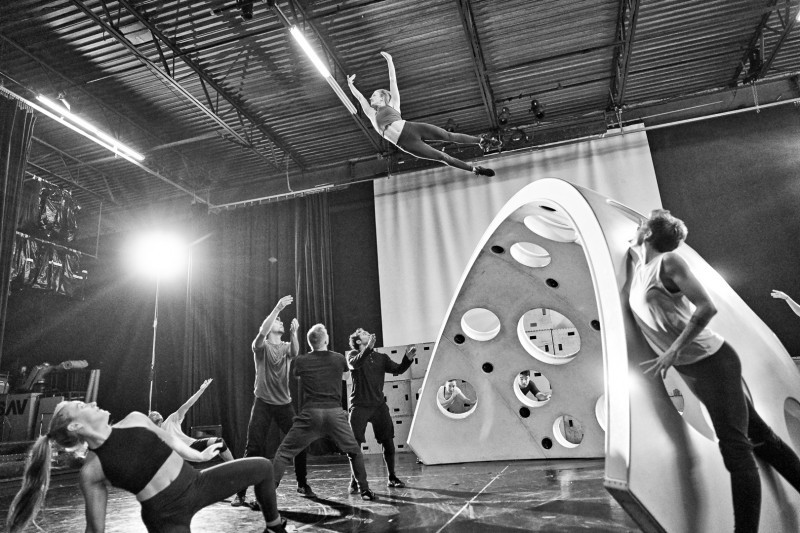Rehearsal photo from the Diavolo space in Los Angeles