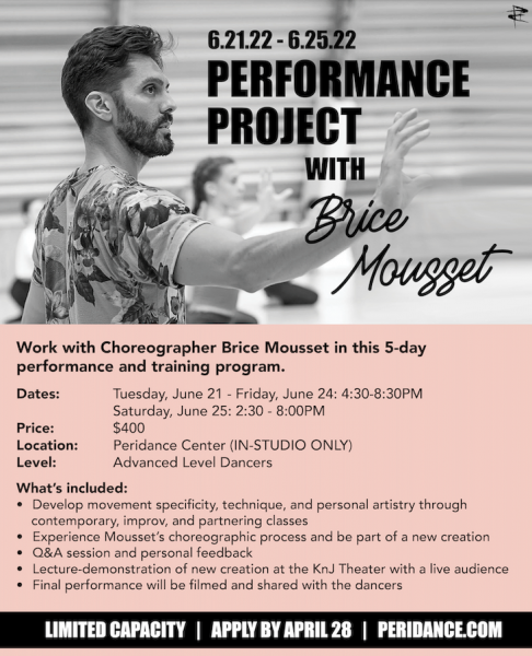 Performance Project Flyer with Brice Mousset