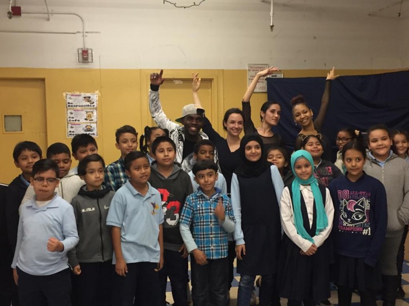 Accent Dance NYC Teaching Artists with students at P.S. 246