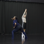 WIP 2024 participants, Heather and Brianna, perform a duet they created during the immersion project at the dance complex. 