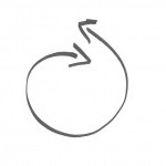 freeskewl logo. White background. Grey circle with ends that don't quite meet. The ends have arrows indicate continuation.