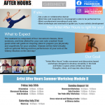 Flyer for Artist After Hours Weekend Dance Workshop.