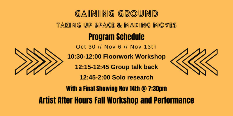 Schedule and dates for Gaining Ground!