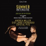 Gallim's Summer Intensive poster featuring two dancers in a lift. 
