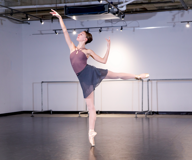 Company Dancer Gillian Worek in our studio at Bell Works