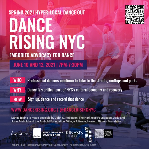 Dance Rising June 10 & 12, 2021 flyer graphic