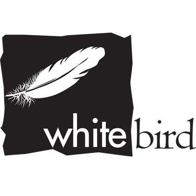 the White Bird logo: a white feather and the word "white" in white text on a black square, next to the word "bird" in black