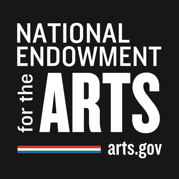 National Endowment for the Arts logo with white text on black background
