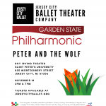 A flyer with information about Peter and the Wolf performance