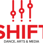 Logo with text SHIFT Dance, Arts & Media