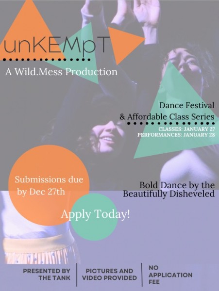 Call for Submissions for Dance Festival at The Tank