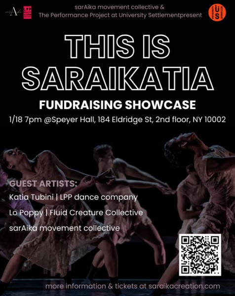 This is SARAIKATIA  An Evening of International Collaboration, Creativity, and Community Impact  1/18/2025 7:00PM @Speyer Hall 