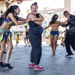 Photo from outdoor Queensboro Dance Festival event, celebrating dance and culture 