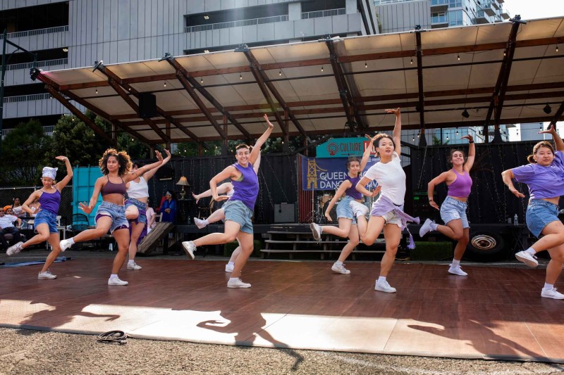 Photo from an outdoor Queensboro Dance Festival event, celebrating dance and culture 