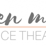 Grey and pink logo with "ALDEN MOVES Dance Theater" text