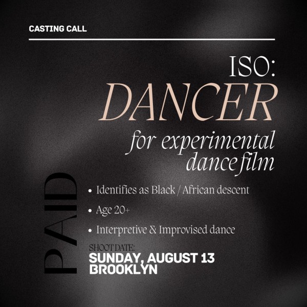 ISO DANCER for UNTITLED an Experimental Dance Film