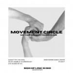 Advertisement encompassing hands joining together and bodies in motion