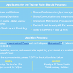 Description of ideal candidate, audition information