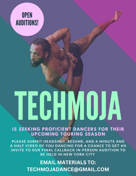 Techmoja Audition is INVITATION ONLY. Applicants should submit a video for review to techmojadance@gmail.com by March 25th 