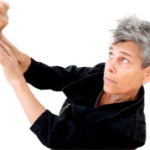 Image of woman with grey hair dancing, JoAnna Mendl Shaw