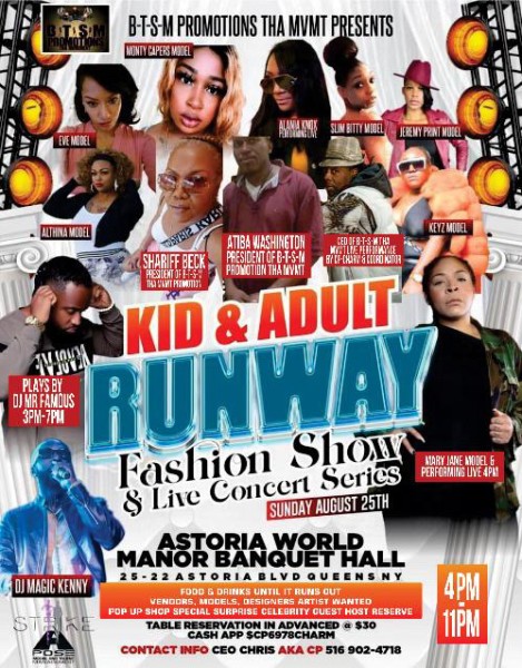 Kid & Adult Runway Fashion Show & Live Concert Series