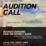 Audition Call Poster showing a NYC skyline