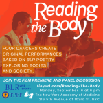 Event flyer with image of four dancers