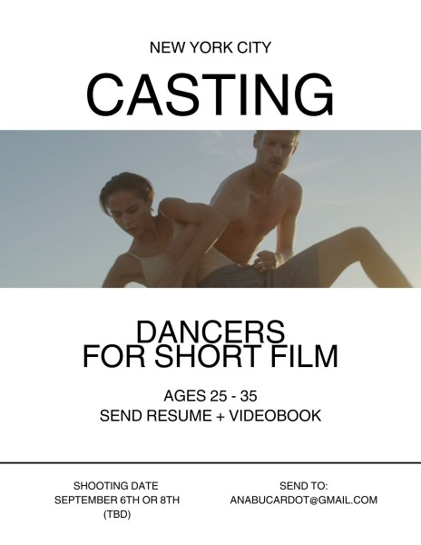 Casting call sheet