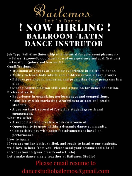 About Us Bailemos Dance Studio is a vibrant and growing dance school committed to excellence in dance education and performance.