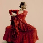 Flamenco dancer in red