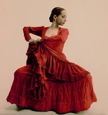 Flamenco dancer in red