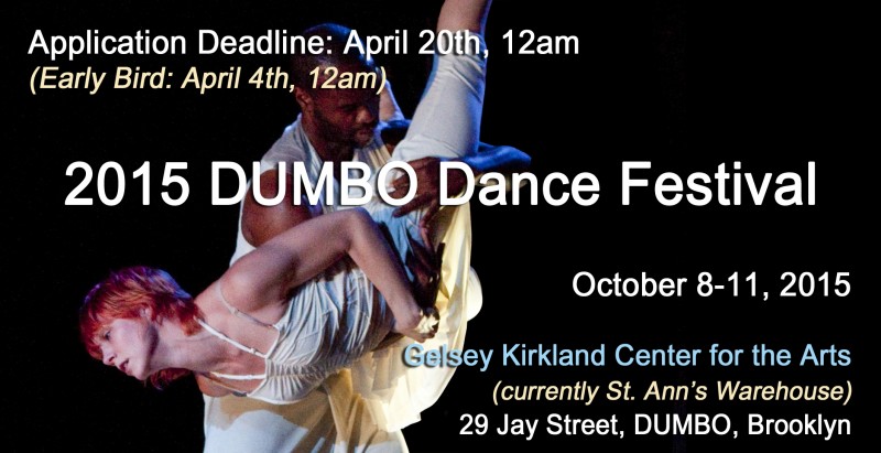 2015 DUMBO Dance Festival - Call for Choreographers