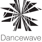 Image depicts the Dancewave logo  - black and white image of the brooklyn bridge in star formation